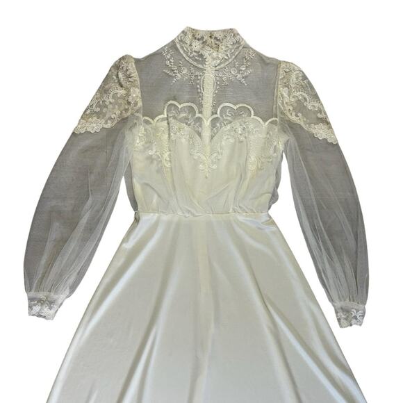 70s vintage prairie dress victorian - Picture 3 of 7